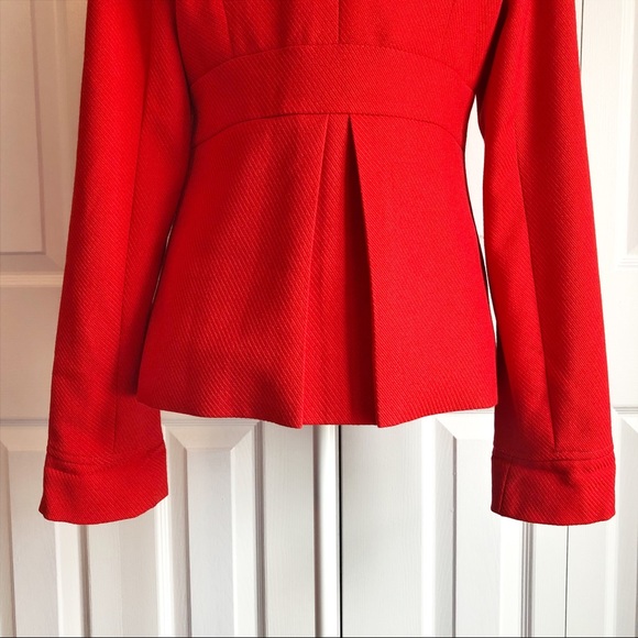 Jonesy Red Lightweight Long Sleeve Toggle Button Jacket Med - Picture 16 of 16